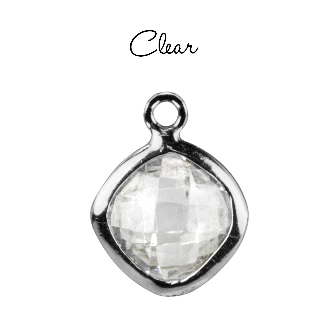 Ashes or Hair Imprinted Birthstone Pendant