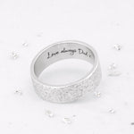 Ashes or Hair Imprinted Handwriting Ring