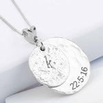 Ashes or Hair Imprinted Initial & Message Pendant