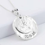 Ashes or Hair Imprinted Initial & Message Pendant