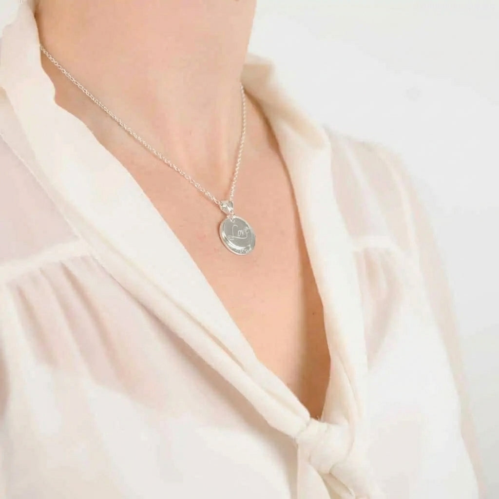 Ashes or Hair Imprinted Love Pendant
