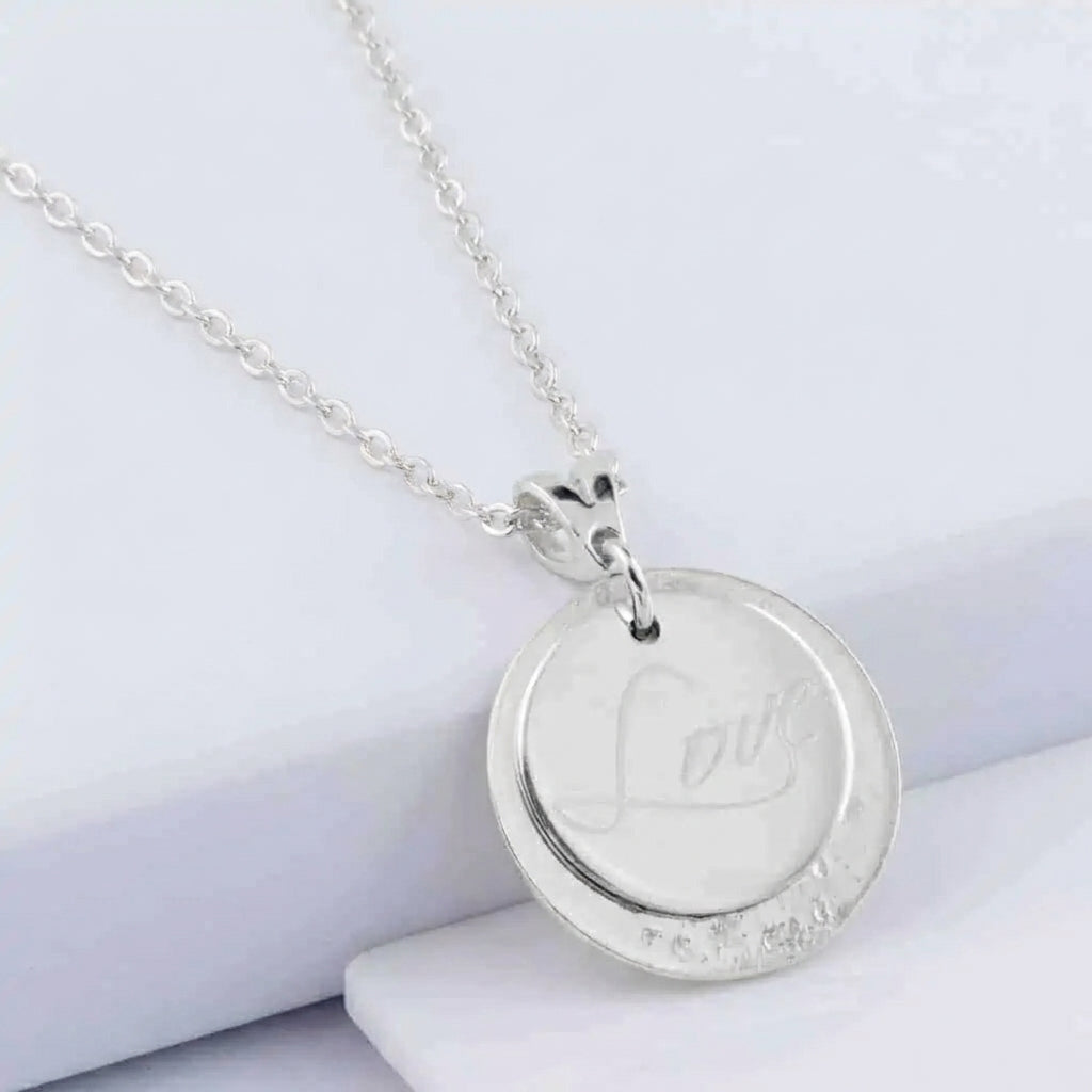 Ashes or Hair Imprinted Love Pendant