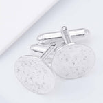 Ashes or Hair Imprinted Round Cufflinks