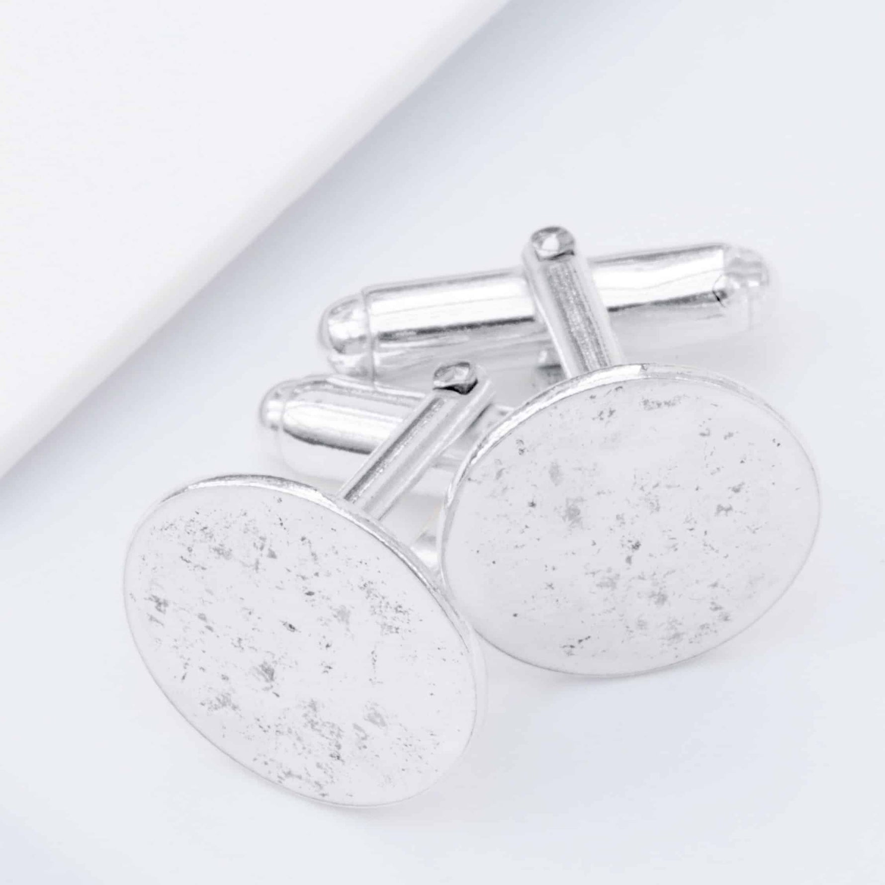 Ashes or Hair Imprinted Round Cufflinks