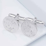 Ashes or Hair Imprinted Round Cufflinks