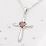 Ashes or Hair Resin Cross Pendant
