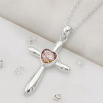 Ashes or Hair Resin Cross Pendant