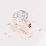 Ashes or Hair Resin Inlaid Round Ring