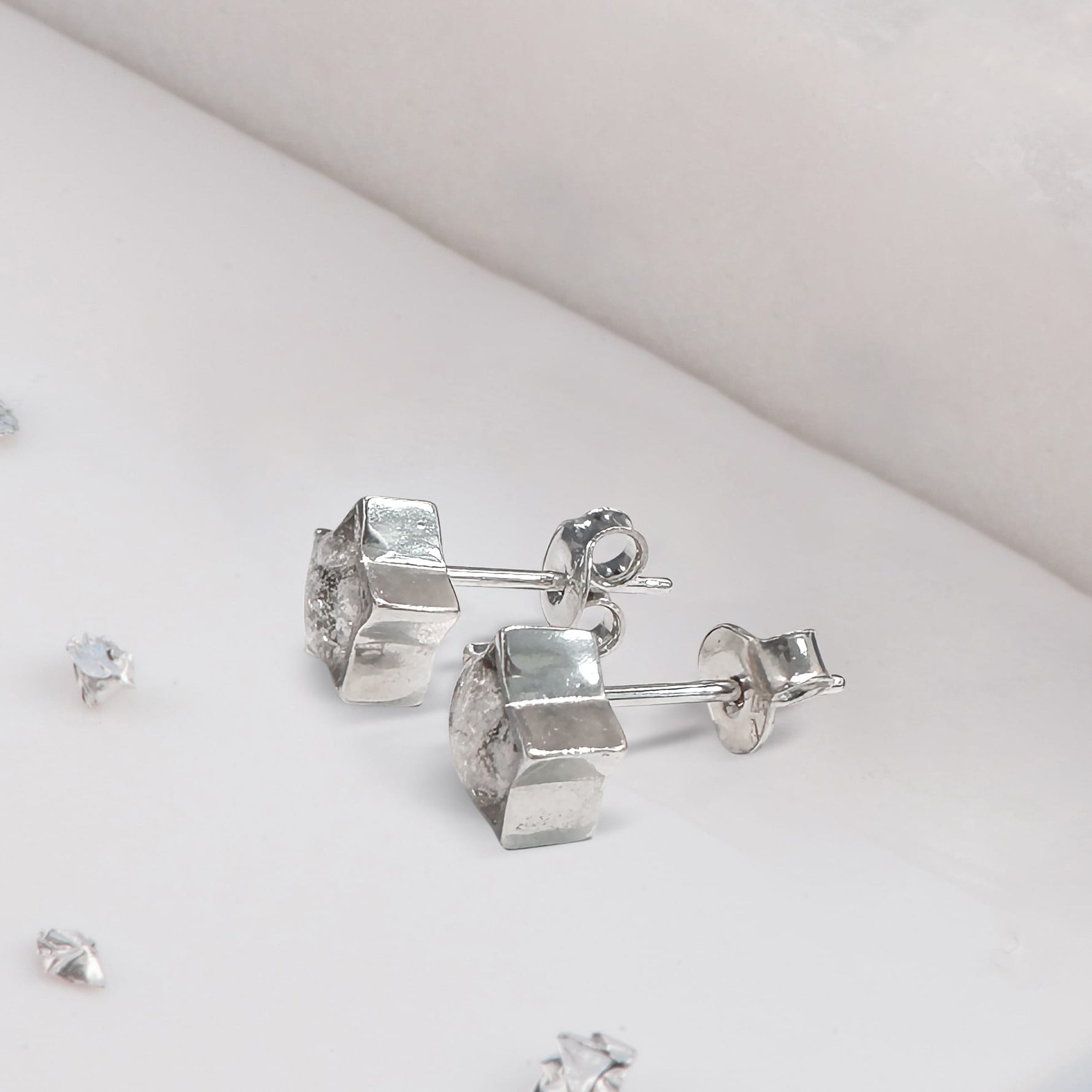 Ashes or Hair Resin Inlaid Star Stud Earrings