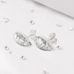 Ashes or Hair Resin Inlaid Teardrop Stud Earrings