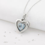 Ashes or Hair Round Glass Locket With Memorial Bead