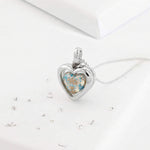 Ashes or Hair Round Glass Locket With Memorial Bead