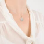 Ashes or Hair Round Glass Locket With Memorial Bead