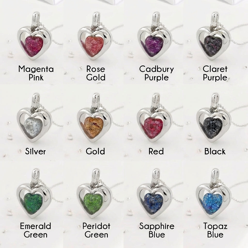 Ashes or Hair Round Glass Locket With Memorial Bead