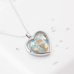 Ashes or Hair Round Glass Locket With Memorial Bead