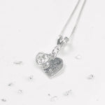 Ashes or Hair Small Heart Memorial Birthstone Pendant
