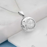 Ashes or hair small round sterling silver locket