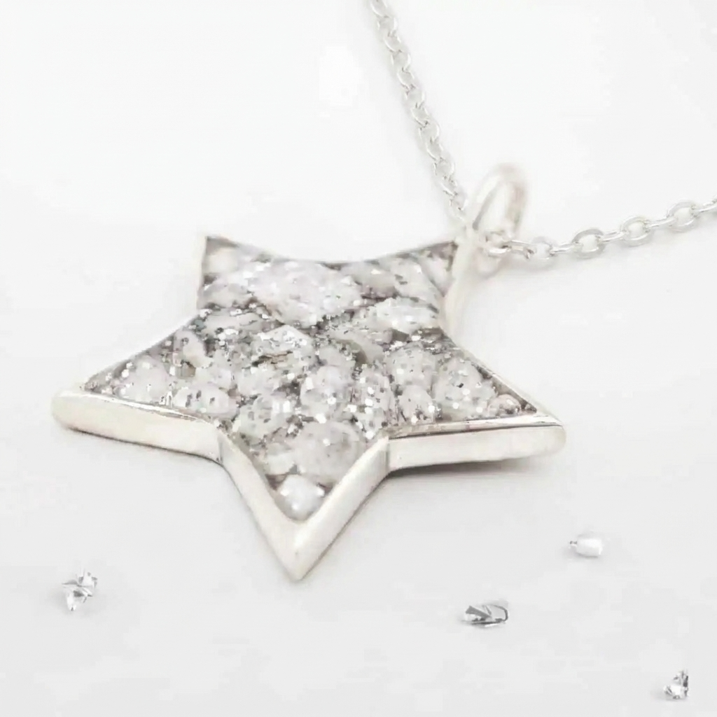 Ashes or Hair Star Pendant