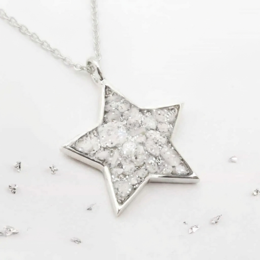 Ashes or Hair Star Pendant