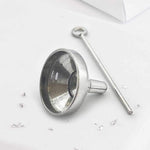 Ashes or hair sterling silver blue crystal heart urn pendant