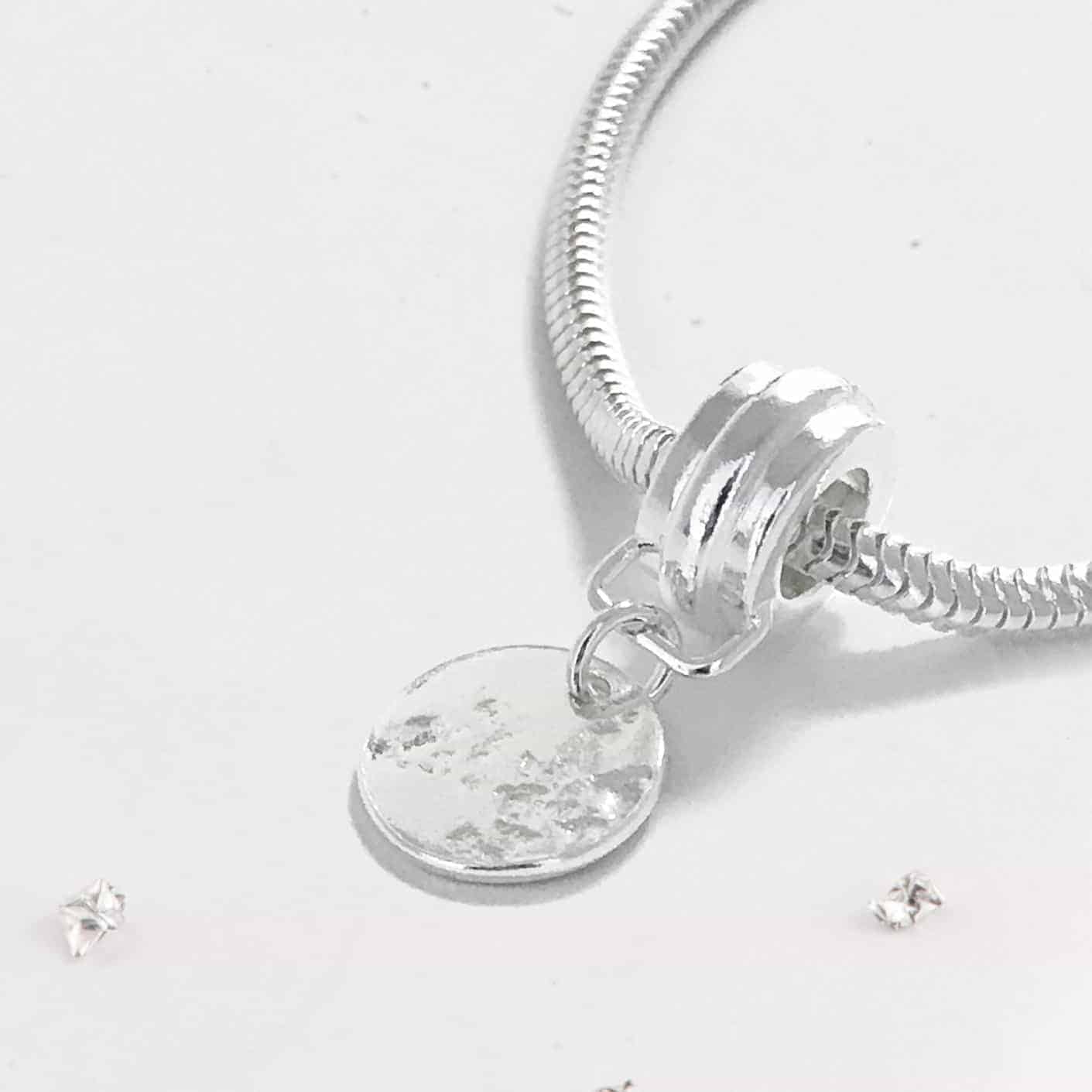Ashes or Hair Sterling Silver Imprinted Charm