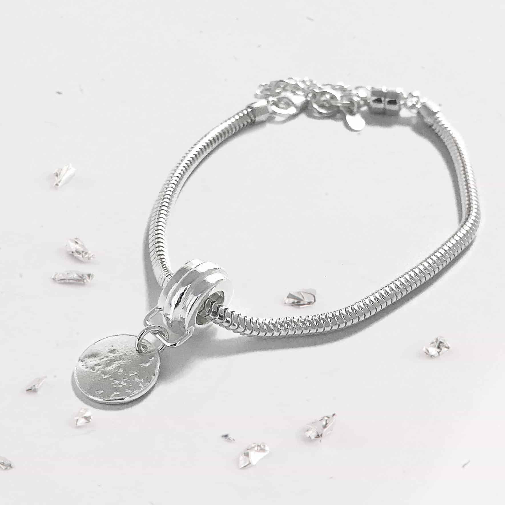 Ashes or Hair Sterling Silver Imprinted Charm