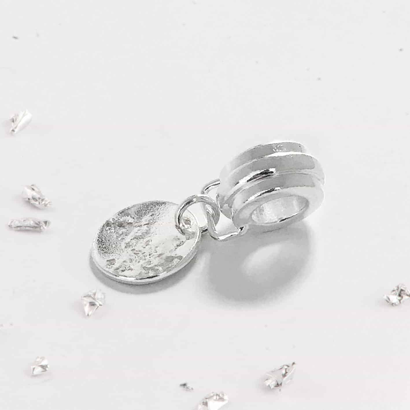 Ashes or Hair Sterling Silver Imprinted Charm