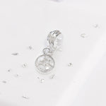 Ashes or Hair Sterling Silver Resin Inlaid Charm