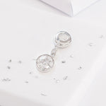 Ashes or Hair Sterling Silver Resin Inlaid Charm