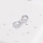 Ashes or Hair Sterling Silver Resin Inlaid Charm