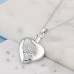 Ashes or Hair Tree Of Life Heart Shaped Urn Necklace