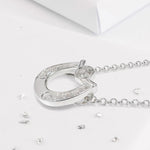 Crystal Ashes Horseshoe Inlaid Pendant