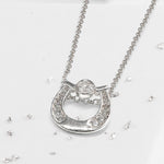 Crystal Ashes Horseshoe Inlaid Pendant