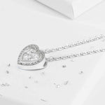 Crystal Heart Inlaid Pendant
