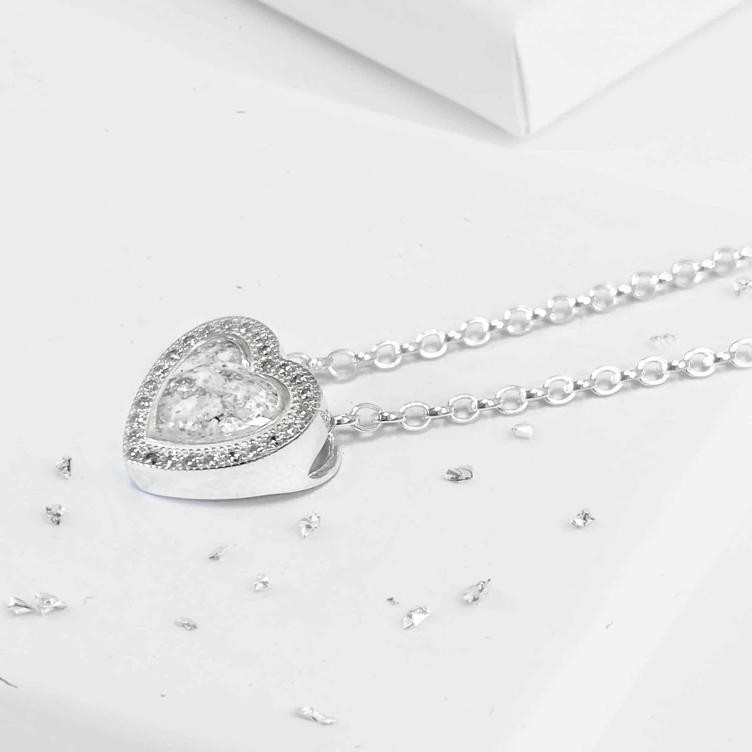 Crystal Heart Inlaid Pendant