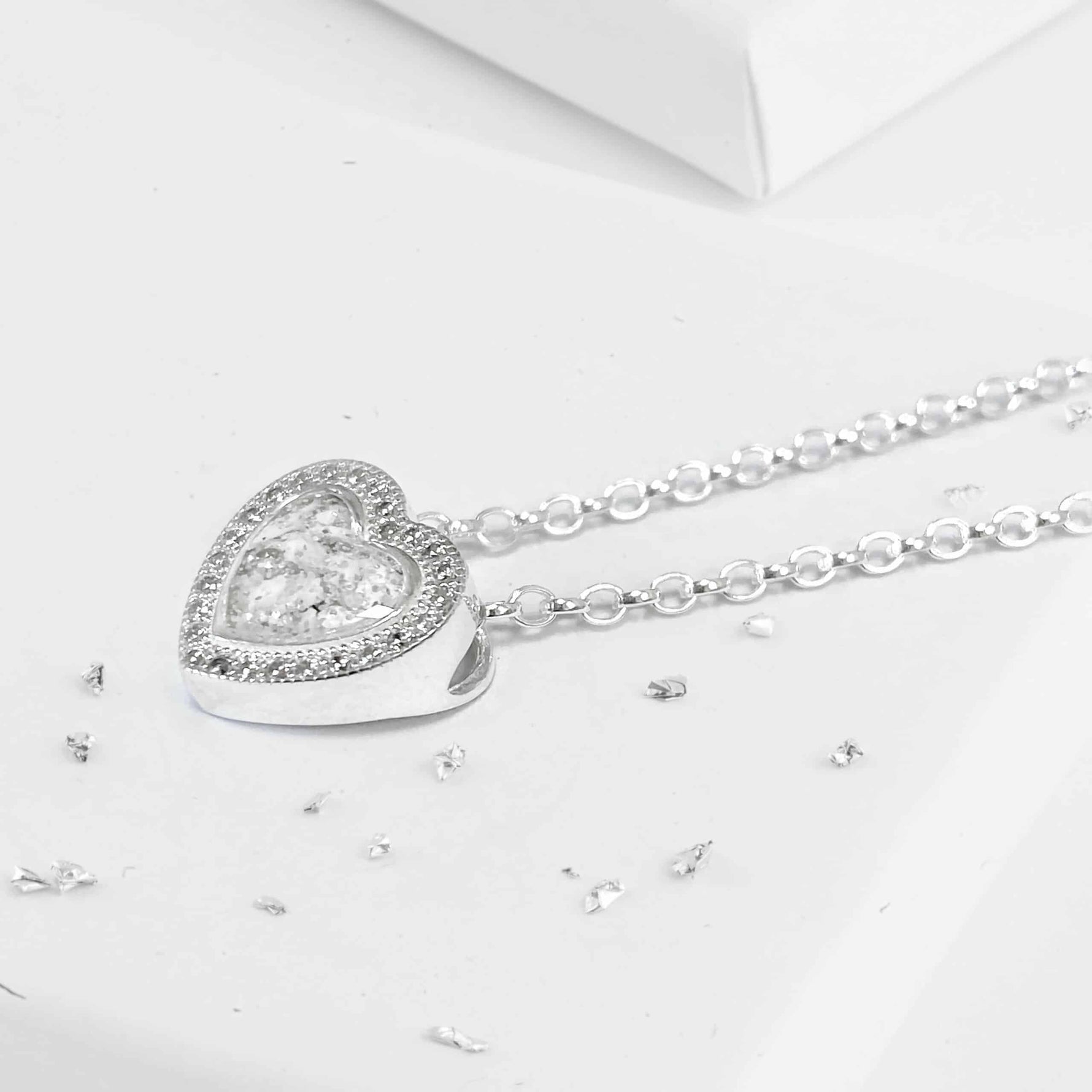 Crystal Heart Inlaid Pendant