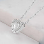 Crystal Heart Inlaid Pendant