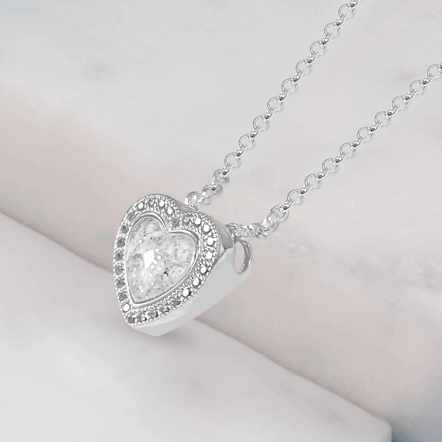 Crystal Heart Inlaid Pendant