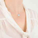 Crystal Heart Inlaid Pendant