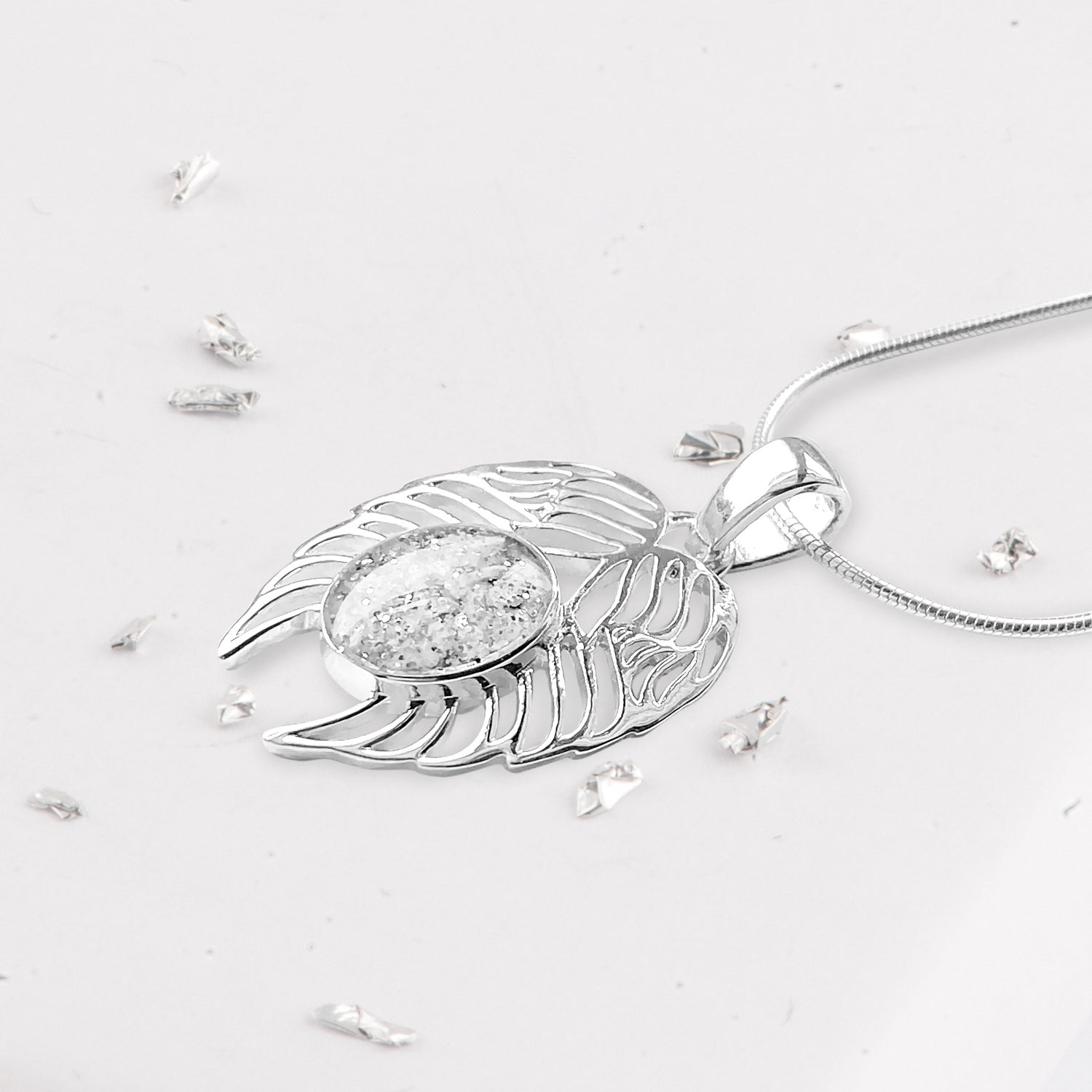 Filigree Angel wing pendant