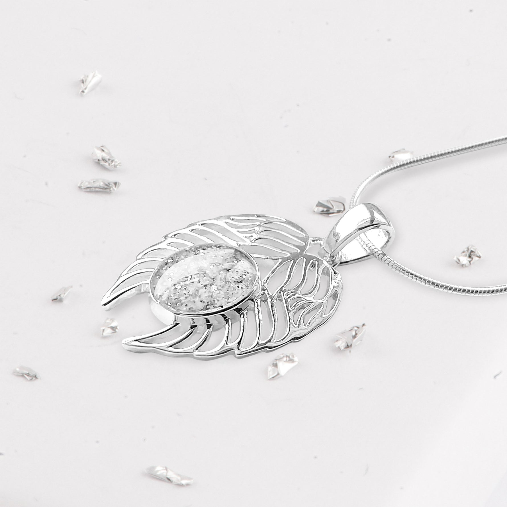 Filigree Angel wing pendant