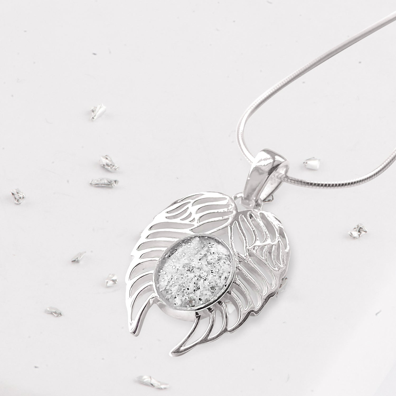 Filigree Angel wing pendant
