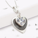 Fingerprint Birthstone Heart Pendant