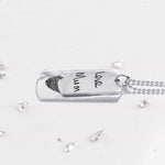 Fingerprint Double Dog Tag Necklace And Chain