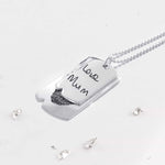 Fingerprint Double Dog Tag Necklace And Chain