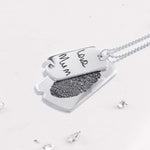 Fingerprint Double Dog Tag Necklace And Chain