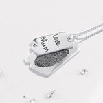 Fingerprint Double Dog Tag Necklace And Chain