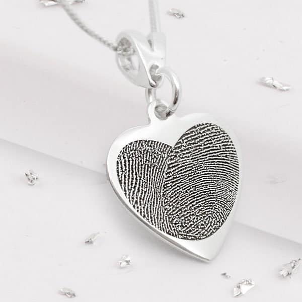 Fingerprint Heart Pendant