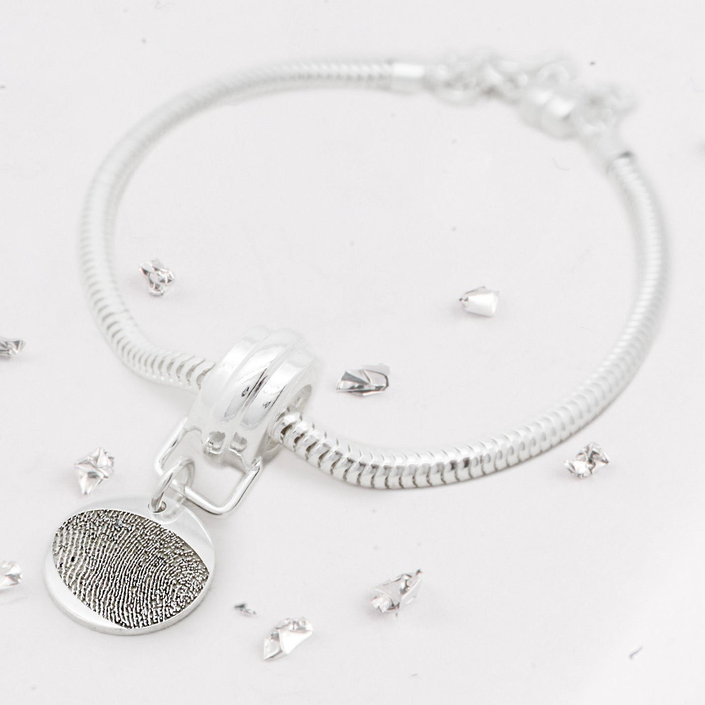 Fingerprint Round Disc Charm