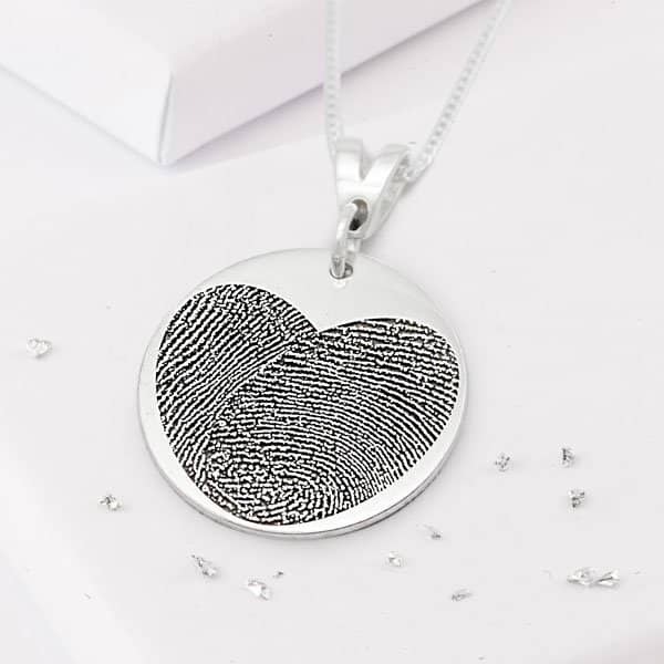 Fingerprint Round Pendant